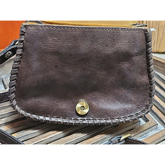 Patricia Nash Finch Leather Crossbody Bag Purse White Exotic Cat Brand New - Picture 6 of 10